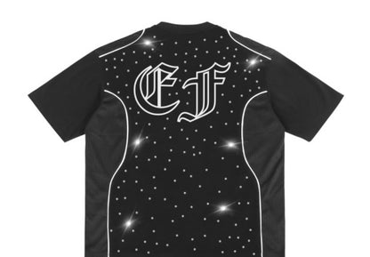 (Pre-Order)Black EF Rhinestone Shirt