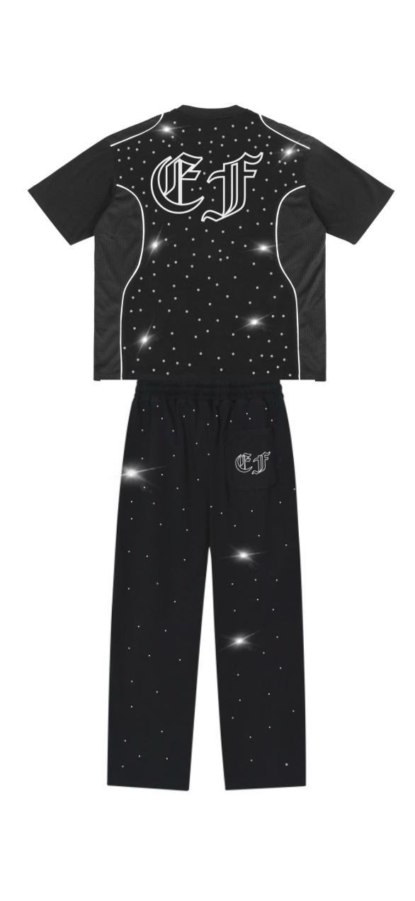 (Pre-Order)Black Rising Stars Shirt w/joggers